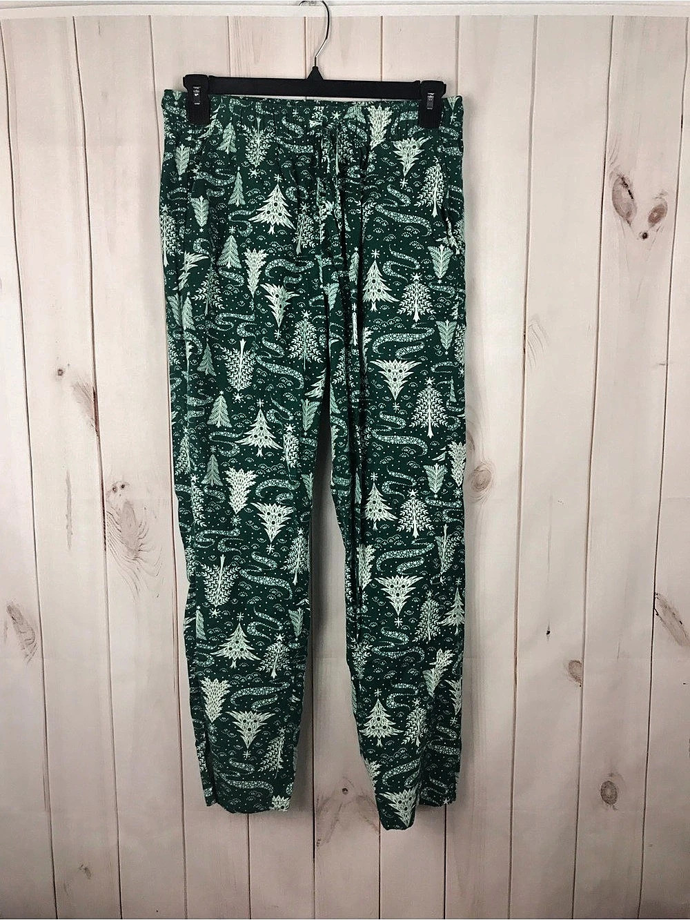 Old Navy Printed Cotton pajama pants Pants Green & White Size Medium